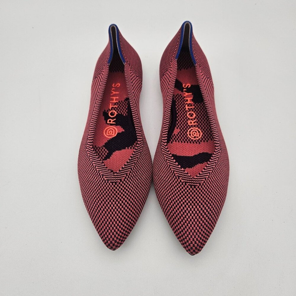Rothys The Point Rose Double Stitch Slip On Flats Womens Sz 7 NEW